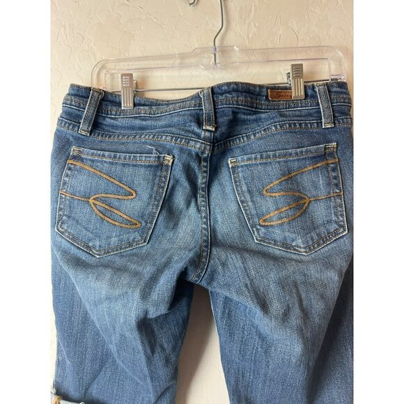 Women Seven7 Cut Off Jean Shorts Sz 30 Medium Wash - Picture 5 of 8